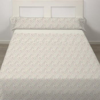 Juego de Sábanas Estampado 3 Piezas Cama 90 cm TEX HOME Cora Beige