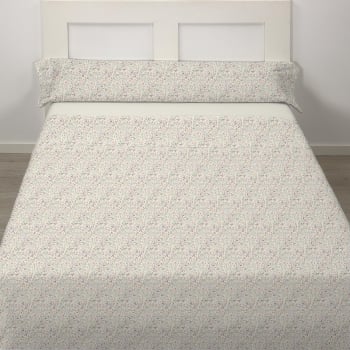 Juego de Sábanas Estampado 3 Piezas Cama 135 cm TEX HOME Cora Beige