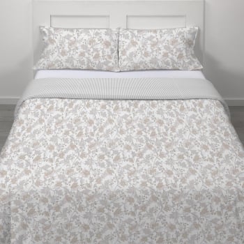 Funda Nórdica 3 Piezas Estampada Cama 135 cm TEX HOME Estela Gris