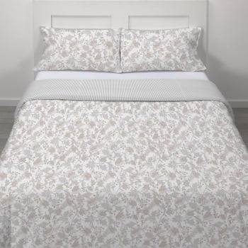 Funda Nórdica 3 Piezas Estampada Cama 150 cm TEX HOME Estela Gris