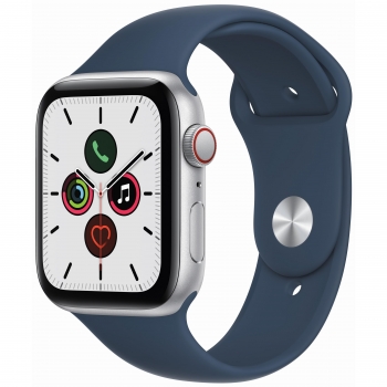 Apple Watch SE GPS + Cellular 40mm Caja de aluminio en plata con Correa deportiva Azul abismo