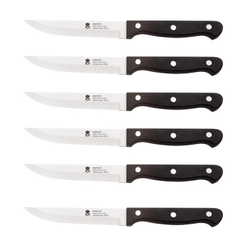 Set 6 Cuchillos Chuleteros de Acero Inoxidable 11,25 cm MASTERPRO Excellence 