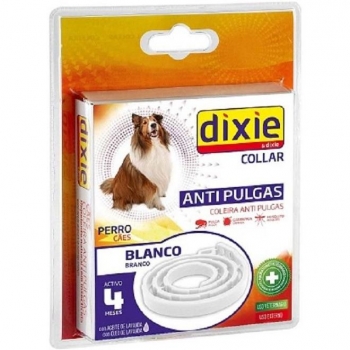 Collar insecticida para perro blanco Dixie