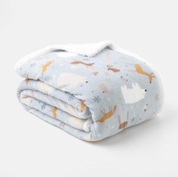 Manta Reversible Coralina 160x220 cm TEX HOME Gris