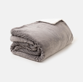 Manta Franela Cama 90 cm TEX HOME Gris