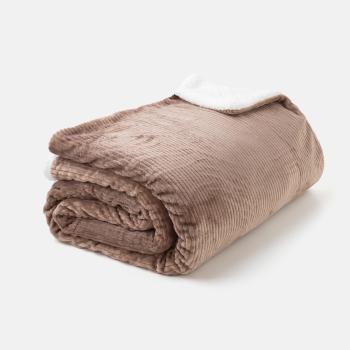 Manta de Franela Cama 90 cm TEX HOME Beige