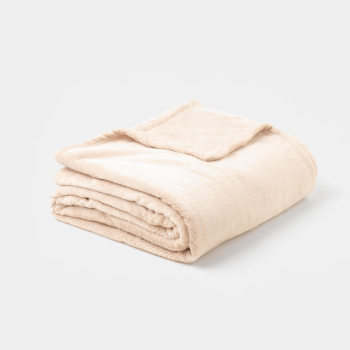 Manta de Franela Cama 135 cm TEX HOME Beige