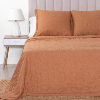 Colcha de Algodón Cama 135 cm TEX HOME Camel