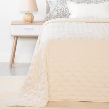Colcha de Microfibra Cama 135 cm TEX HOME Beige