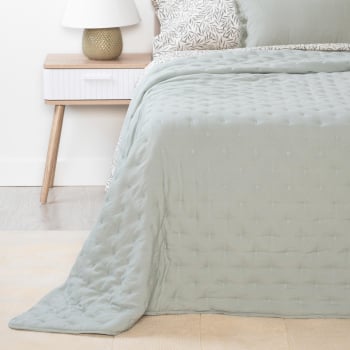 Colcha de Microfibra Cama 135 cm TEX HOME Verde