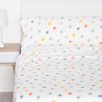 Juego de Sábanas 3 Piezas Coralina Cama 90 cm TEX HOME Blanco