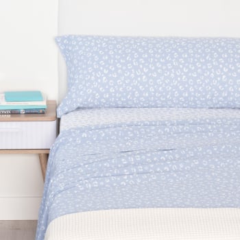 Juego de Sábanas 3 Piezas Cama 105 cm TEX BASIC Zoe Azul