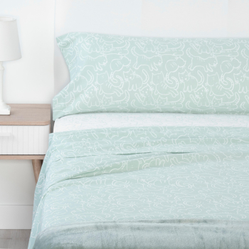 Juego de Sábanas 3 Piezas Cama TEX BASIC Verde
