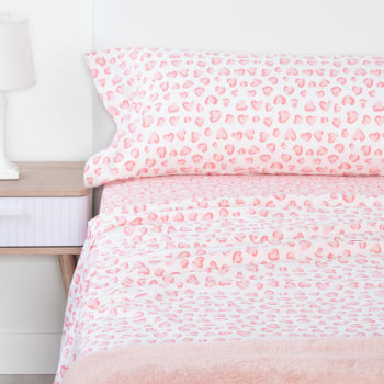 Juego de Sábanas Junior 3 Piezas de Algodón Cama 90 cm TEX HOME Lea Blanco