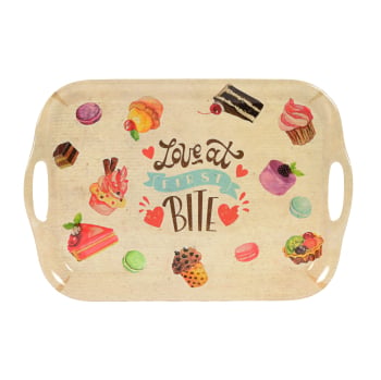 Bandeja Love at First Bite de Melamina 46,5x32,5 cm