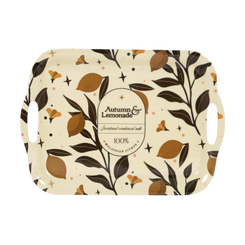 Bandeja con Mango Decorado Autumn & Lemonade de Melamina 36x26 cm 