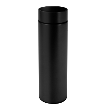 Botella con Indicador de Temperatura Electrónico de Acero Inoxidable 500 ml - Negro 