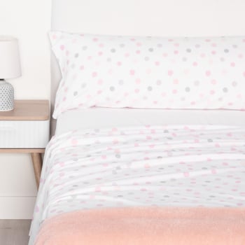 Juego de Sábanas 3 Piezas Cama 135 cm TEX BASIC Microjunior Rosa