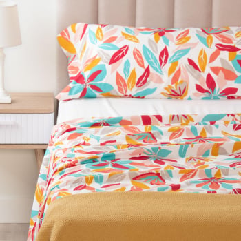 Juego de Sábanas 3 Piezas Cama 90 cm TEX BASIC Microflora Multicolor