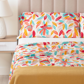Juego de Sábanas 4 Piezas Cama 150 cm TEX BASIC Microflora