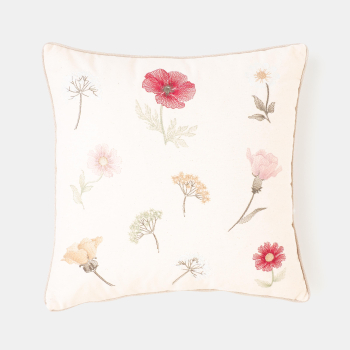Cojín Decorativo Bordado 45x45 cm DECODREAMS Beige