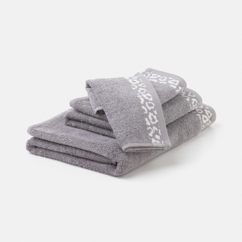 Pack 4 Toallas Leopardo TEX HOME Olea Gris