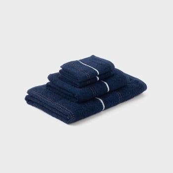 Set 4 Toallas de Baño TEX HOME Azul