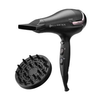Secador de Pelo Bellissima K9, 2500 W, 3 Temperaturas, 2 Velocidades, con Difusor - Negro