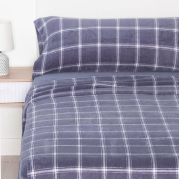 Juego de Sábanas 3 Piezas Coralina Cama 135 cm TEX HOME Azul