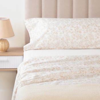 Juegos de Sábanas de Algodón 3 Piezas Cama 90 cm TEX HOME Lunaria Beige