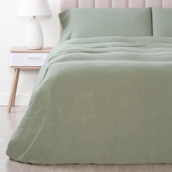 Funda Nórdica de Algodón 3 Piezas Cama 180 cm TEX HOME Sofia Verde