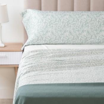 Juego de Sábanas 3 Piezas Cama 135 cm TEX BASIC Micropansy Verde