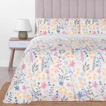 Funda Nórdica 3 Piezas de Algodón Cama 150 cm TEX HOME Elalie Blanco