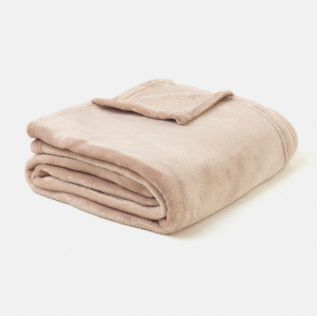 Manta Decorativa de Franela 125x150 cm TEX BASIC Beige