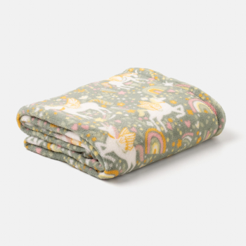Manta Decorativa Estampada 125x150 cm TEX BASIC Verde