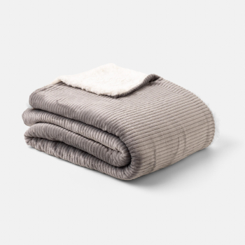Manta Decorativa de Franela 130x170 cm TEX HOME Gris
