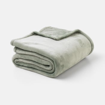Manta Decorativa de Franela 130x170 cm TEX HOME Verde