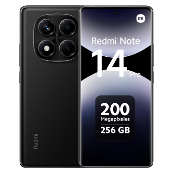 Móvil Xiaomi Redmi Note 14 Pro 256GB + 8GB RAM – Negro