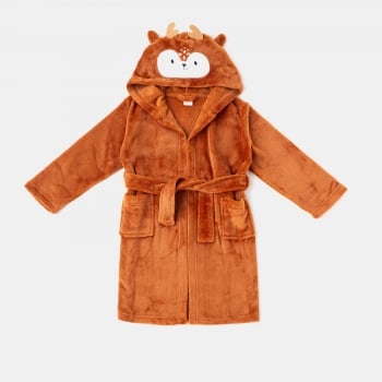 Albornoz liso con capucha Infantil
