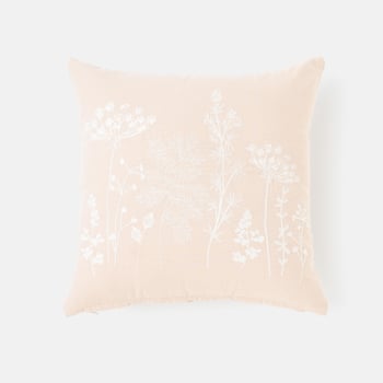 Cojín Decorativo Bordado 40x40 cm TEX HOME Beige