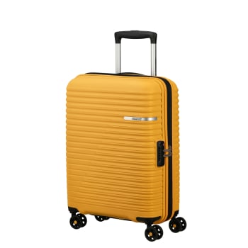Maleta de Cabina Trolley Rígida 55x40x24 cm, 4 ruedas, Candado TSA,  American Tourister Liftoff, Capacidad 33,5 L, Amarillo