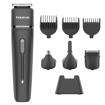 Afeitadora Corporal Taurus Multigroomer Hipnos Complet MC1000, 8 en 1, Uso Seco, 3 Peines
