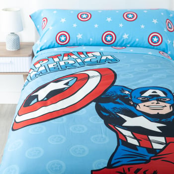 Funda Nórdica 2 Piezas 90 cm Capitán América DISNEY Azul
