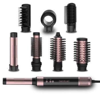 Moldeador de Pelo Cecotec CermicCare 3464 Black, 1400 W, 3 Velocidades - Rosa Gold