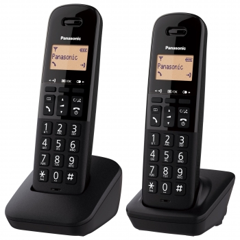 Teléfono Inalámbrico Panasonic KXTGB612SPB Dúo - Negro