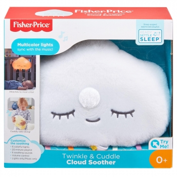Fisher-Price - Nube Brilla y Duerme, relajante juguete para cuna
