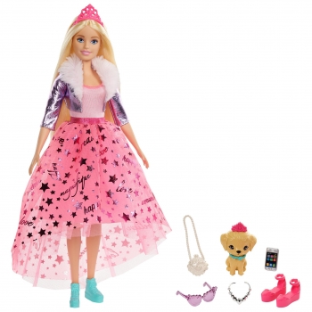 Barbie Princess Adventure - Princesa Deluxe, muñeca rubia con accesorios