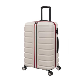 Maleta Mediana Trolley Rígida  70,5x49x30 cm, 8 ruedas, Candado TSA, It Intertide, Expandible, Blanco