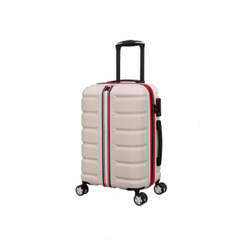 Maleta de Cabina Trolley Rígida 55x39,5x23 cm, 8 ruedas, Candado TSA, It Intertide, Expandible, Blanco