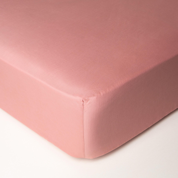 Sábana Bajera Ajustable Cama 90 cm TEX HOME Bio Rosa